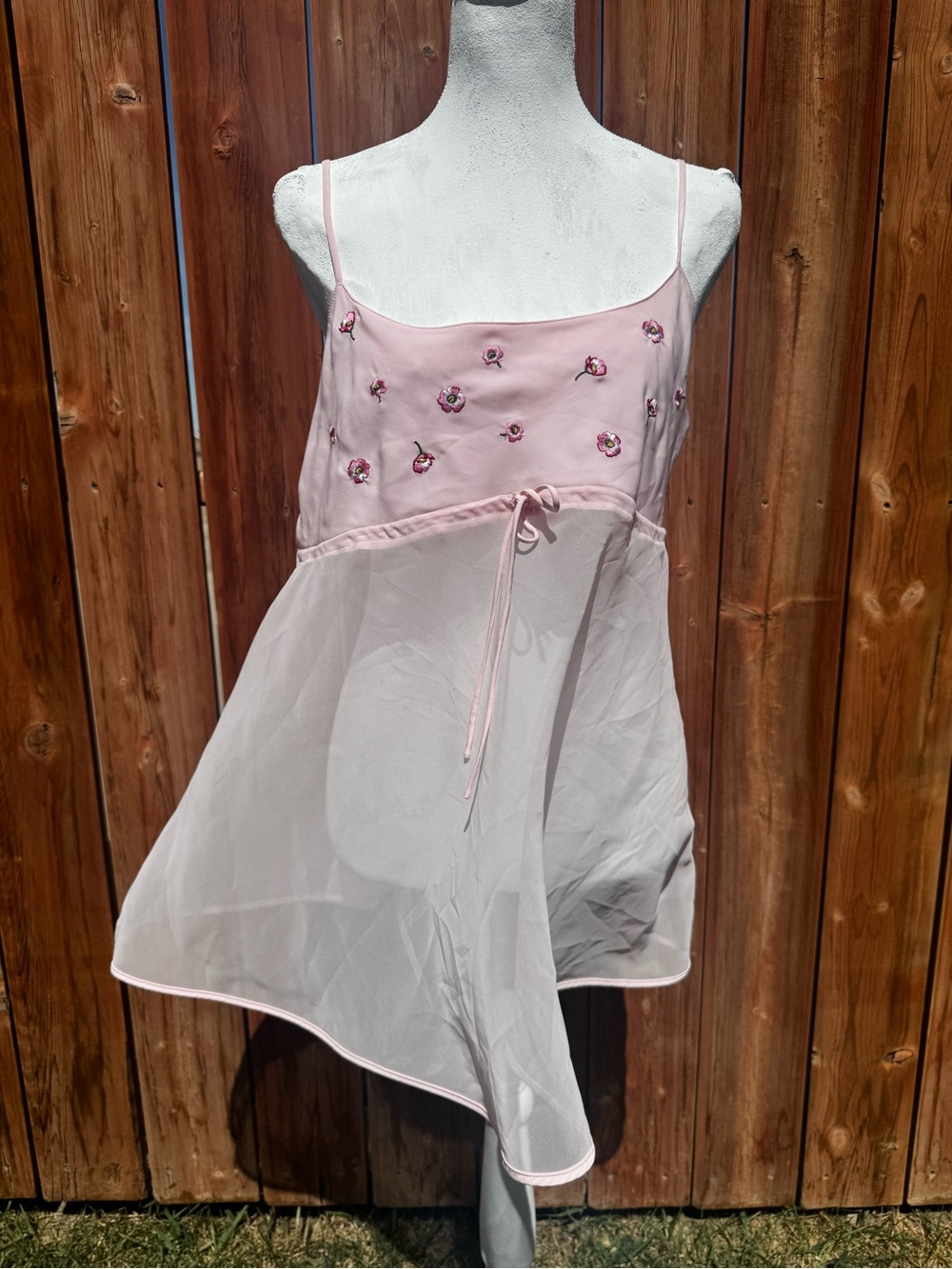 Vintage La SENZA Pale Pink Chiffon Top